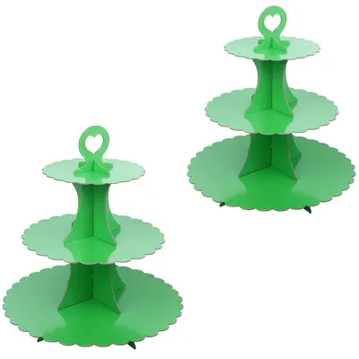 Cupcake-Ständer 2er Pack, 3-stöckig, Karton, 24 Cupcakes