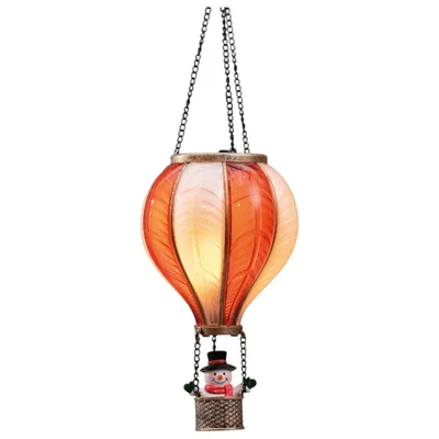 Produktbild von Anna's Collection LED Heißluftballon mit Schneemann Flammeneffekt 15x25cm