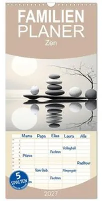 Produktbild von Familienplaner 2027 - Zen mit 5 Spalten (Wandkalender, 21 x 45 cm) CALVENDO