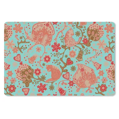 Produktbild von MuchoWow® Mauspad Mousepad Lebkuchenhaus - Blumen - Katzen - Schneeflocke - Muster 27x18 cm - Mousepads - Maus Mat - Pad - Mausunterlage - Büroartikel - Desk Matten
