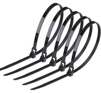 Produktbild von Kabelbinder Wiederverschließbar 150mm x 4,8mm UV Beständig Schwarz 100 Stück