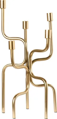 Obrázek produktu pro BELIANI Svícen na 5 svíček zlatý železný moderní minimalistický design domácí dekorace
