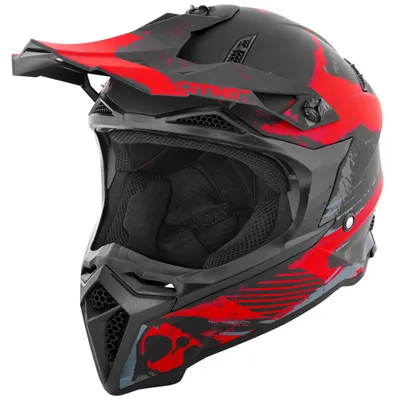Produktbild von Germot Helm GM 540 matt-schwarz/rot - Größe 2XL