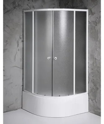 Produktbild von ARLEN Duschabtrennung Viertelkreis 900x900mm, Glas Brick