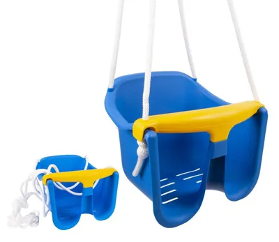 Obrázok produktu pre Hojdačka Baby, modrá, plastová, rozmer 33x24x28 cm, nosnosť 25 kg, vhodná od 12 mesiacov