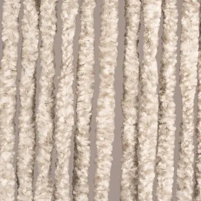Produktbild von Denl Fliegengitter Türvorhang Chenille Hochwertig Weiß/Grau 100x220cm
