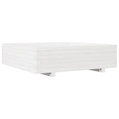 Immagine prodotto di vidaXL Fioriera bianca 90x90x26,5 cm in legno di pino massiccio