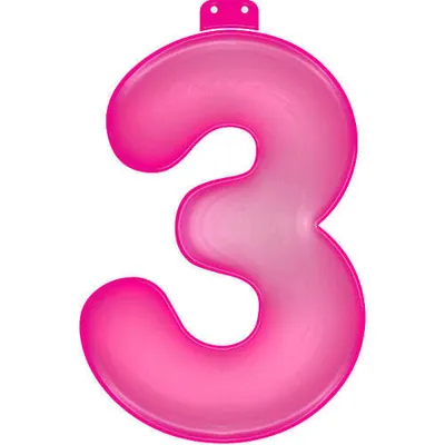 Zdjęcie produktu dla Podstawowa nadmuchiwana figurka 3 różowa 35 cm