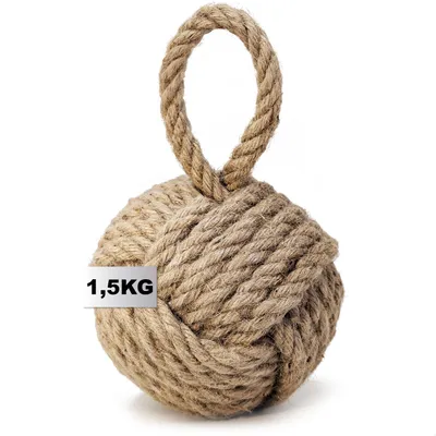 Produktbild von com-four® Türstopper - 1,5 kg schwerer Türhalter im Türkenbundknoten-Design - Affenfaust-Fenster-Stopper - funktionelles Wohnaccessoire - Bremsblock für Fenster und Türen
