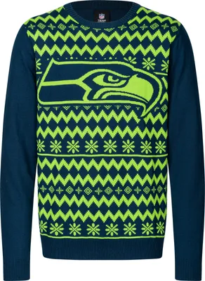 Produktbild von NFL Seattle Seahawks Ugly Sweater Big Logo 2-Color Christmas Pullover Weihnachten XL
