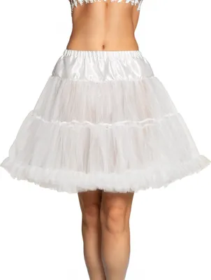 Produktbild von Petticoat/Onderrok/Tutu 2-lagig Weiß mit M-L stretch