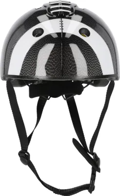 Image de CRAZY SAFETY Casque de vélo Football avec feu arrière LED intégré 1001 Black S (49-55cm)