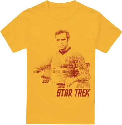 Image de Star Trek - T-shirt "Words" pour homme TV13489 (3XL) (Or)