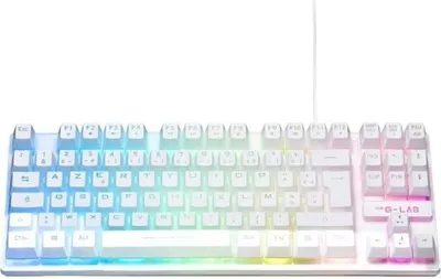 Image de Clavier Gamer The G-Lab KEYZ CAESIUM TKL, RGB, Filaire, 100% Personnalisable, Azerty, Noir