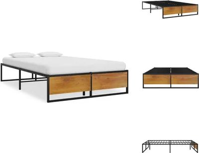 Immagine prodotto di vidaXL Struttura letto in metallo nero 120x200 cm - Letti e strutture letto