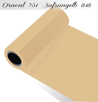 Produktbild von Oracal 751 - Orafol Folie 5m (Laufmeter) freie Farbwahl 118 glänzende Farben - glanz in 4 Größen, 100 cm Folienhöhe safrangelb - 818