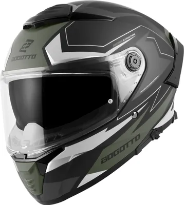 Produktbild von Bogotto FF118 Vilial Helm, schwarz matt/grün, M