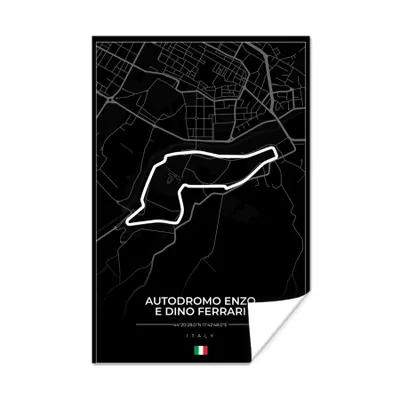 Produktbild von MuchoWow® Poster F1 - Rennstrecke - Italien - Schwarz - Autodromo Enzo e Dino Ferrari - Schwarz 40x60 cm - Plakate für die Wand - Poster Babyzimmer