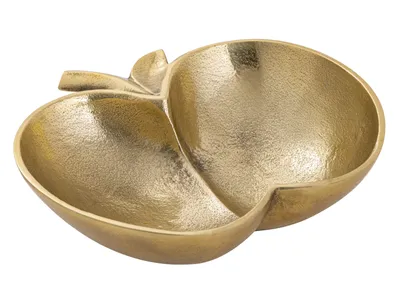 Produktbild von Dekoschale Dekoration Massiv chic Apfel Schale Apple gold Aluminium