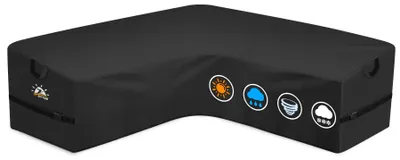 Image de Housse pour banc de jardin, de forme en V, imperméable, dimensions 203x203x80 cm, pour banc d'angle