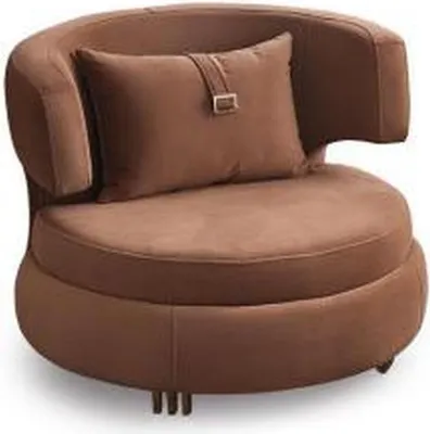 Produktbild von Luxus Sessel Wohnzimmer Polster Textil Möbel Braun Sitz Neu Modern Design
