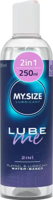 Produktbild von MY.SIZE Lube Me 2in1 Gleitgel 250 ml | Gleitmittel geruchsneutral | Wasserbasiertes Gleitgel & Playgel | Lubricant Gel Für Toys & Latexkondome geeignet