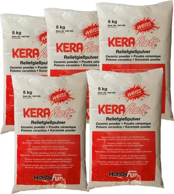 Produktbild von KERAflott Reliefgießpulver weiß 25 kg (5 x 5 kg)