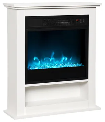Immagine prodotto di Camino elettrico da 1800W con 9 colori di fiamma | Colore: Bianco | Dimensioni: 62,5 x 20 x 72,5 cm