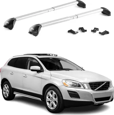 Produktbild von Dachträger Grundträger für Volvo XC60 2008-2025 Aluminium Silber 2 tlg ABE