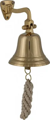 Produktbild von Schiffsglocke Messing poliert für Boot & Yacht oder Deko Maritim für Küstenflair in Haus, Garten oder Restaurant Größe: 75 mm