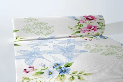 Produktbild von Airlaid Tischläufer Lenz, 40 cm x 24 m, 1 Stück - Mank - Floral