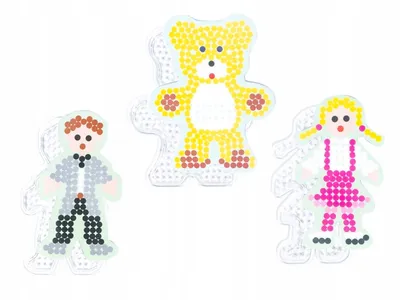Produktbild von La Manuli Bügelperlen-Vorlagen Mädchen Teddybär Junge [CT-0010A]