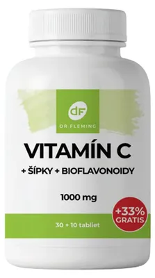 Obrázok produktu pre Vitamín C 1000mg + Šípky + Bioflavonoidy - 40 tabliet - Dr. Fleming