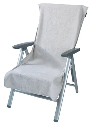 Produktbild von Frottier Gartenstuhlauflage, silber, 60x130cm mit 20cm Umschlag