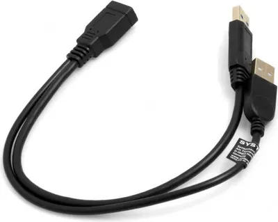 Produktbild von System-S USB Kabel 32cm Y-Splitter Kabel Adapter Typ A 3.0 Buchse zu 1x USB Typ A 3.0 Stecker und 1x USB Typ A 2.0 Stecker