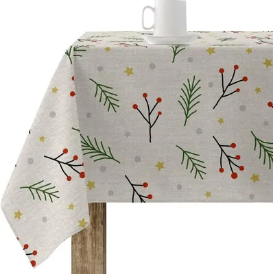 Produktbild von Fleckenabweisende geharzte Tischdecke Belum Merry Christmas Bunt 200 x 150 cm