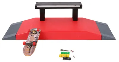 Productafbeelding van TROTTIFUN - Vinger-skateboard met een hellingbaan - 031437 - Metaal en kunststof - Skateboard