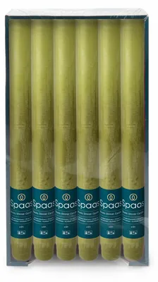 Produktbild von Spaas Dinnerkerzen rustikal - grun - 12x - 25 cm - 10 Brennstunden
