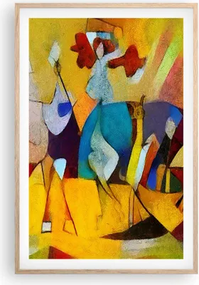 Produktbild von Gerahmtes Poster - Rahmen in heller Eiche - Abstraktion modern - 61x91,5 cm - Wand Bild - Wanddeko - Wandbilder - Wandposter - Bilderrahmen - Bilder - Kunstdruck - Wandbild - P2NPA61x91-3455