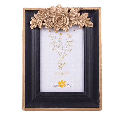 Produktbild von Clayre & Eef Bilderrahmen 10x15 cm Schwarz MDF Rechteck