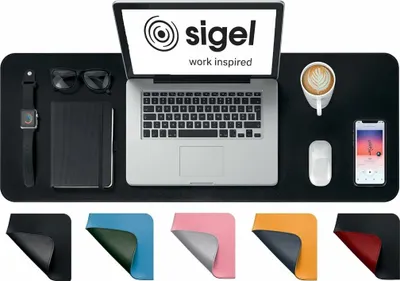 Obrázek produktu pro Stolní podložka SIGEL Imitace kůže černá