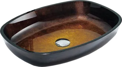 Zdjęcie produktu dla Mexen Araks szklana umywalka nablatowa 54 x 39 cm, złota ciemna - 24155451