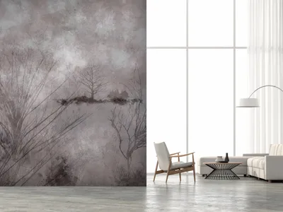 Produktbild von Vlies Fototapete Landschaft Natur Wald wie gemalt 400x280 cm – Moderne Vliestapete, Tapete für Wohnzimmer, Wanddeko, Flur, Büro b-A-10253-a-b