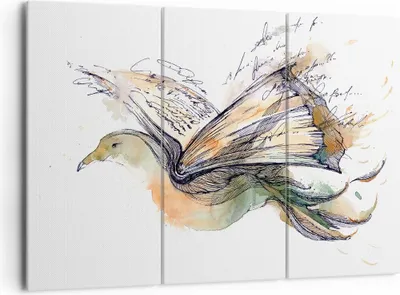 Produktbild von Bild auf Leinwand - Leinwandbild - Vogel Fantasie Konzept - 165x110cm - Wand Bild - Wanddeko - Leinwanddruck - Bilder - Kunstdruck - Wanddekoration - Leinwand bilder - Wandkunst - CE165x110-3031