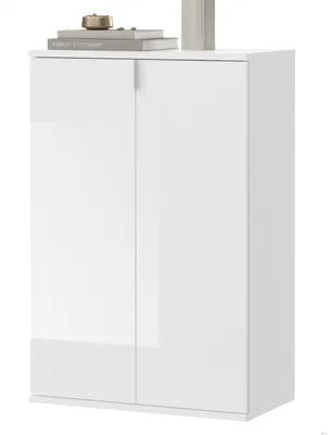 Produktbild von Kommode "SystemX" weiß Hochglanz Mehrzweckschrank 61 x 99 cm