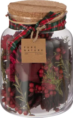 Produktbild von J-Line Trockenblumen Mix Getrocknete Blume Weihnachtsrot Large