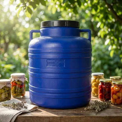 Produktbild von Kunststoffbeizfass mit Ohren 40l