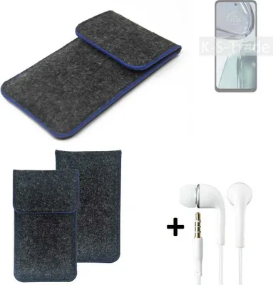 Produktbild von K-S-Trade Handy Schutz Hülle kompatibel mit Motorola Moto G62 5G Schutzhülle Handyhülle Filztasche Pouch Tasche Case Sleeve Filzhülle dunkelgrau,