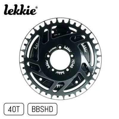 Obrázok produktu pre windmeile | Lekkie Bling Ring Set, 40T, Black-Black, pre Bafang BBS03 BBSHD, reťazový krúžok, kryt motora, dištančný krúžok, e-bike, pedelec