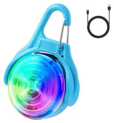 Obrázok produktu pre LED bezpečnostné osvetlenie na obojok pre psa, 4 režimy blikania, nabíjací kábel USB, svietidlo na obojok pre psa